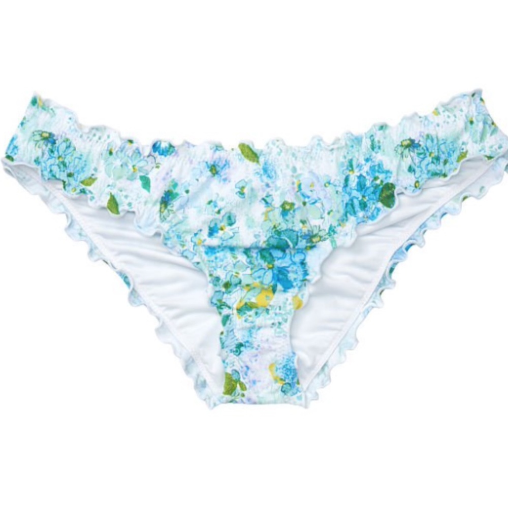 NO OFFERS FIRM PRICE NWT Victoria' Secret Capri Ruffle Cheeky Swim Bikini Bottom - Picture 3 of 3